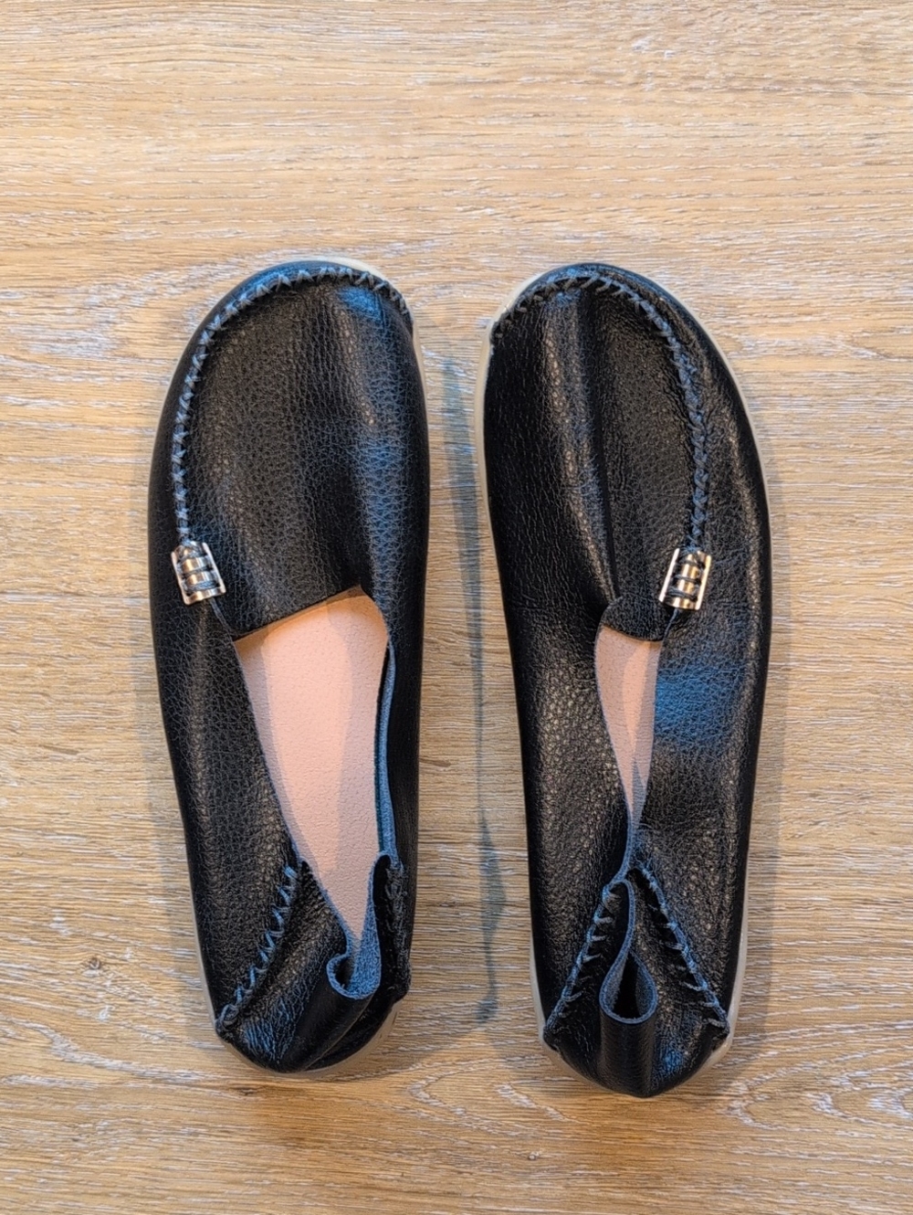 Black Women's Slip-On Flats, Size 40/ Us 9